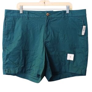 NEW Old Navy Blue Green Teal Everyday Chino Shorts Size 16
